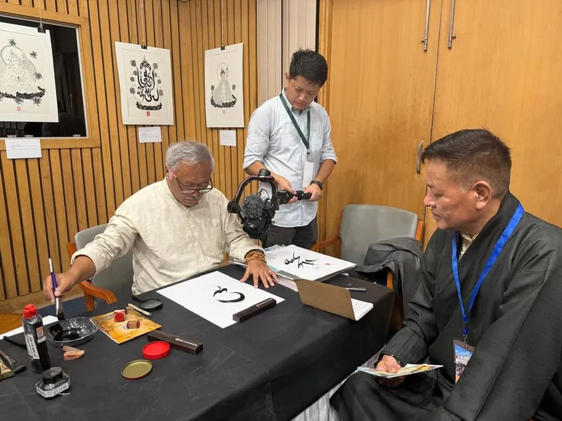 Cover image for Jamyang Dorjee Exhibits Calligraphy at Spirit of Tibet Festival in New Delhi