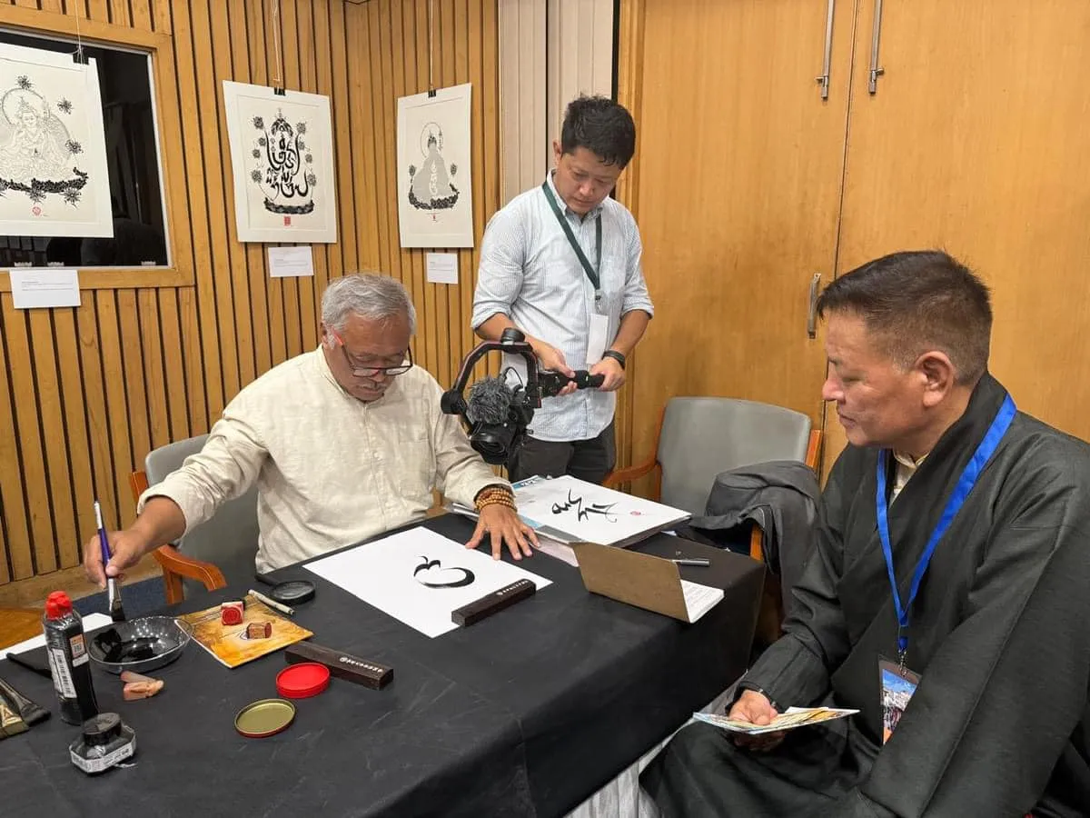 Cover image for Jamyang Dorjee Exhibits Calligraphy at Spirit of Tibet Festival in New Delhi